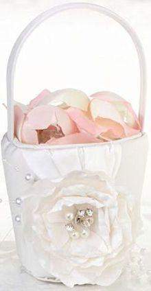 Chic and Shabby Flower Girl Basket-Roses And Teacups
