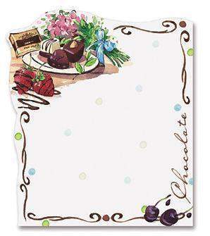 Chocolate Strawberries and Cherries Sticky Note Pad-Roses And Teacups