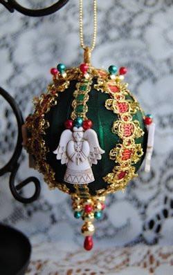 Christmas Angel Handcrafted Beaded Victorian Christmas Ornament