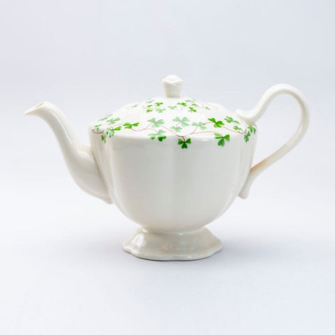 Clover Vine Leave Shape Porcelain 3 Cup Teapot