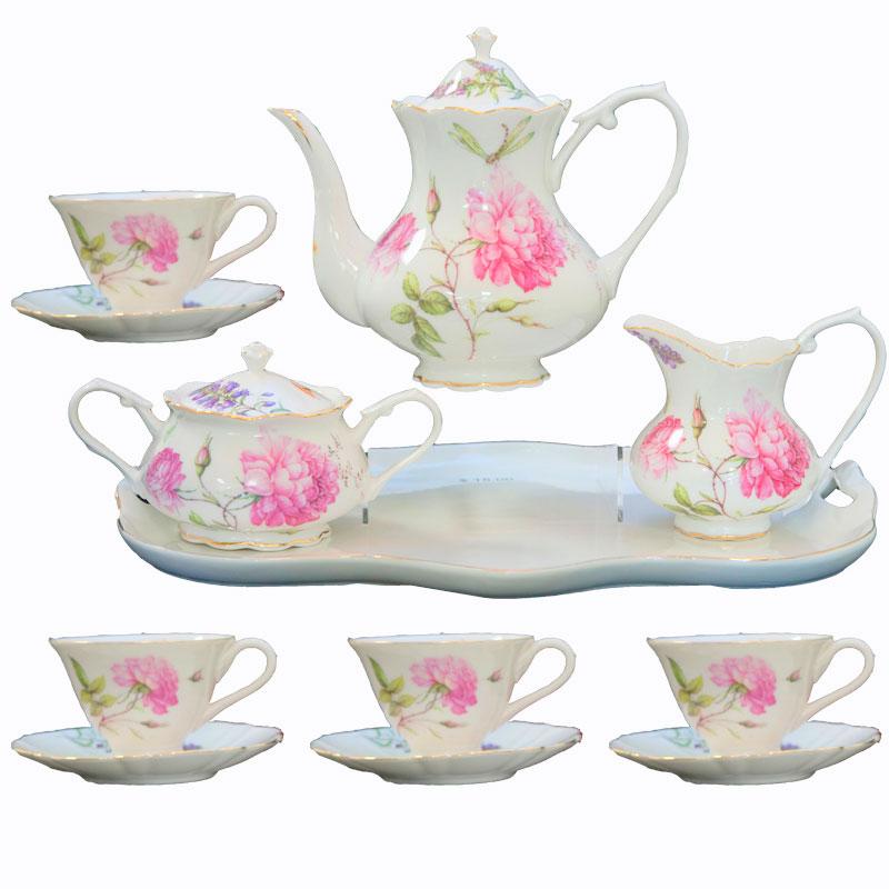 Dahlia Porcelain Tea Set-Roses And Teacups