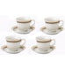 Darling Dalilah Porcelain Tea Cups and Saucers Bulk Wholesale Priced - Set of 4