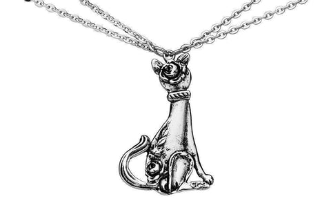 Duchess Cat Silver Spoon Necklace - Only 2 Left!-Roses And Teacups