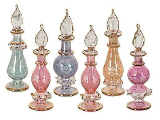 Egyptian Glass Perfume Bottles-Roses And Teacups