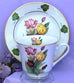 Elise Tea Cups (Teacups) and Saucers Set of 2 Choose from 30 Patterns