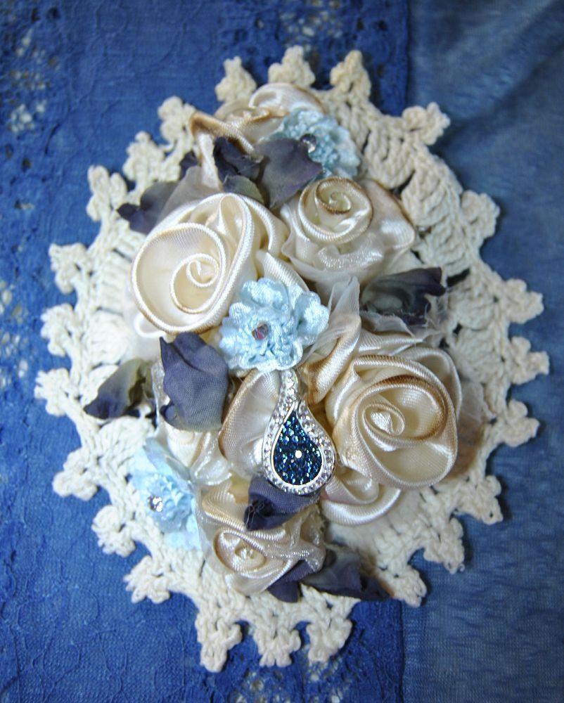 Eliza Corsage Brooch-Roses And Teacups