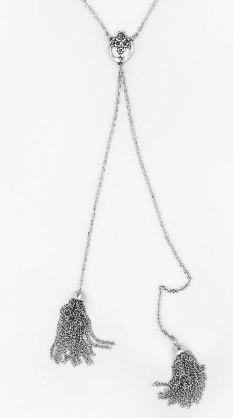 Ellie Silver Spoon Tassel Necklace