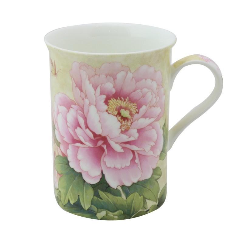 Empire Peony Bone China Mugs Set of 4-Roses And Teacups