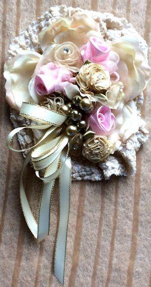 Evelyn Corsage Brooch-Roses And Teacups