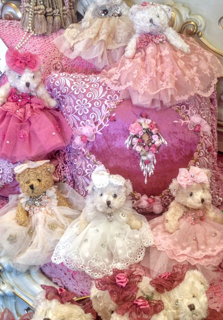 Fancy Fiona Victorian Teddy Bear-Roses And Teacups
