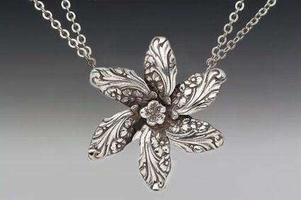 Flower Pendant Necklace - Georgia