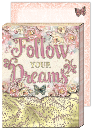 Follow Your Dreams Pocket Note Pad-Roses And Teacups