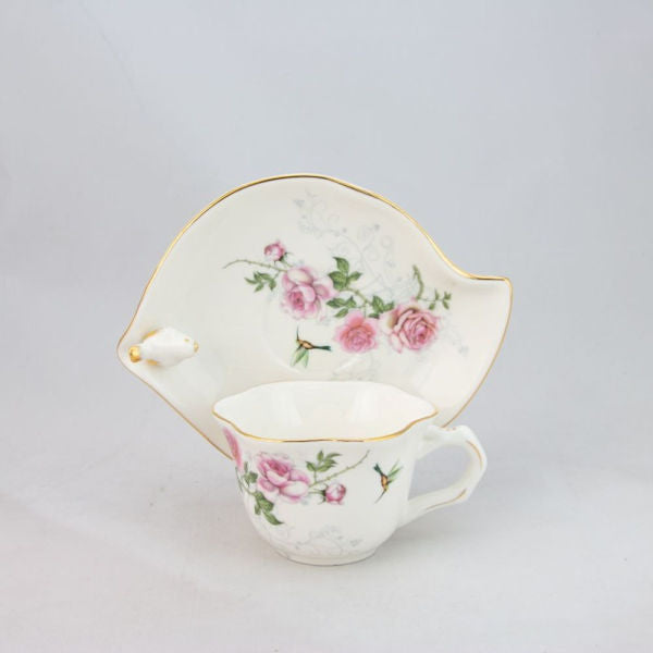 Gold Songbird Tea Cup and Saucer View 2