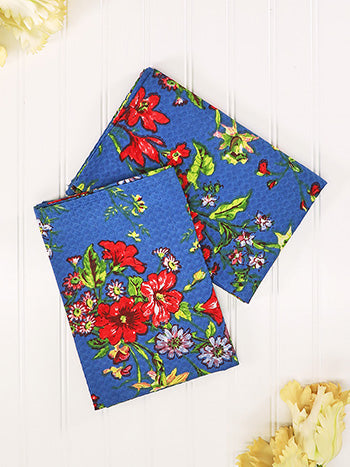 Graceful Garden Blue Tea Towels
