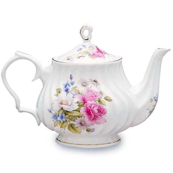 Grace's Rose Bone China Teapot-Roses And Teacups