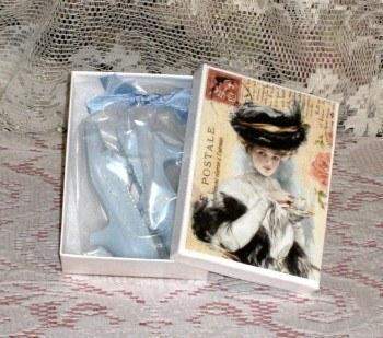Harrison Fisher Girl Victorian Shoe Soap Favors-Roses And Teacups