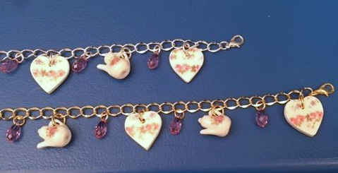 Hearts and Teapots Bracelet-Roses And Teacups
