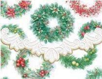 Holiday Wreaths Note Card Portfolio Carol Wilson Fine Arts Holiday Christmas Stationery-Roses And Teacups