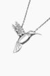 Hummingbird Sterling Silver Spoon Necklace-Roses And Teacups