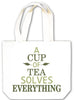 Hummingbird and Tea Cup Tea Gift Favor Tote with Tea and Spiced Tea Cup Coaster Mat-Roses And Teacups