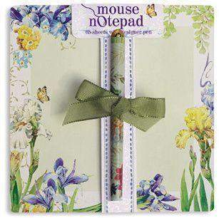 Iris Mousepad Notepad and Pen-Roses And Teacups