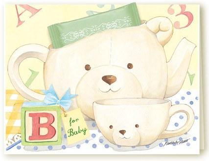 Kimberly Shaw B is for Baby Tea Card-Roses And Teacups