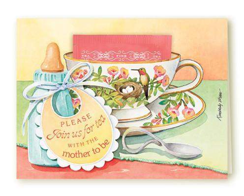 Kimberly Shaw Baby Shower Tea Invitation-Roses And Teacups