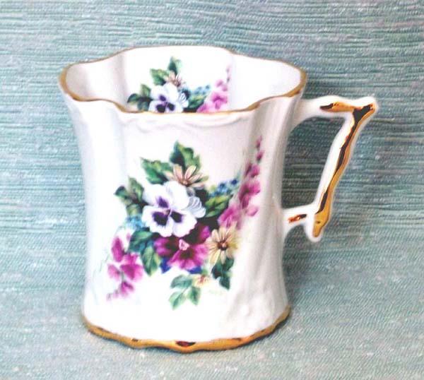 Ladies Victorian Tankards Floral Mugs Set of 2 - Pansies-Roses And Teacups