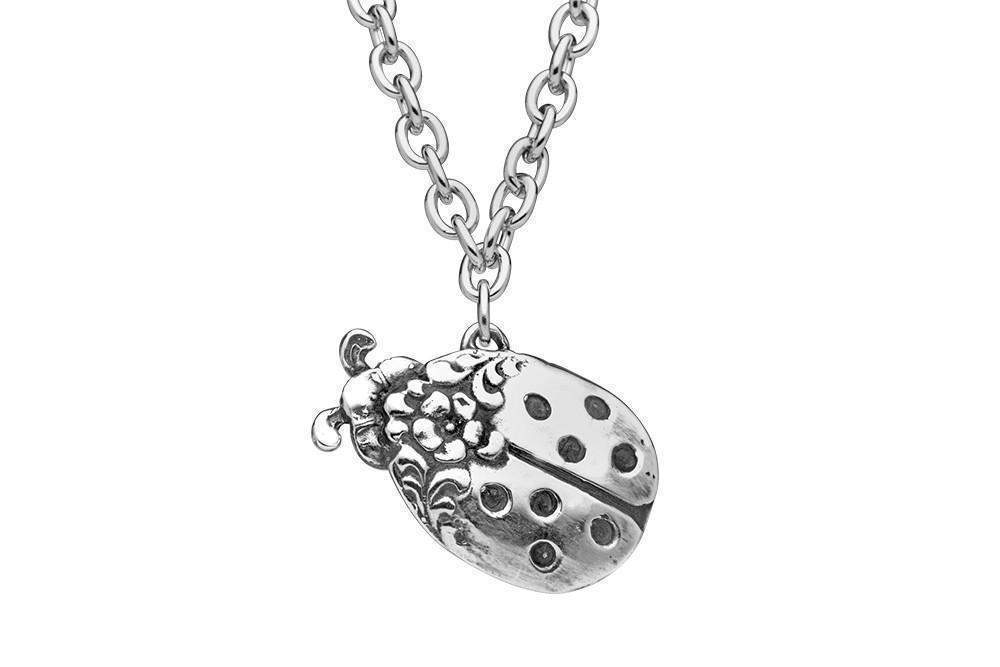 Ladybug Silver Spoon Necklace