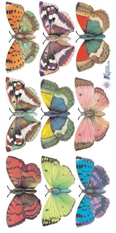 Large Big Beautiful Butterfly 2 Sheets of Stickers