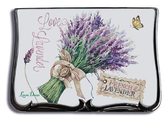 Lavender Compact Mirror-Roses And Teacups