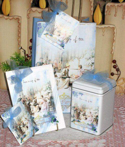 Let's Have Tea Tea Tin Gift Set-Roses And Teacups