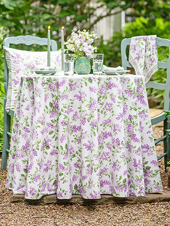 Lilacs Round Tablecloth