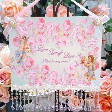 Live, Laugh, Love Follow in any order! 8 x 13 Wall Hanging