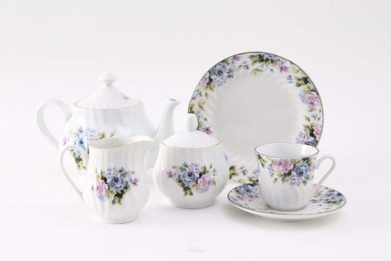 Millicent Porcelain Discount Cream and Sugar Set-Roses And Teacups