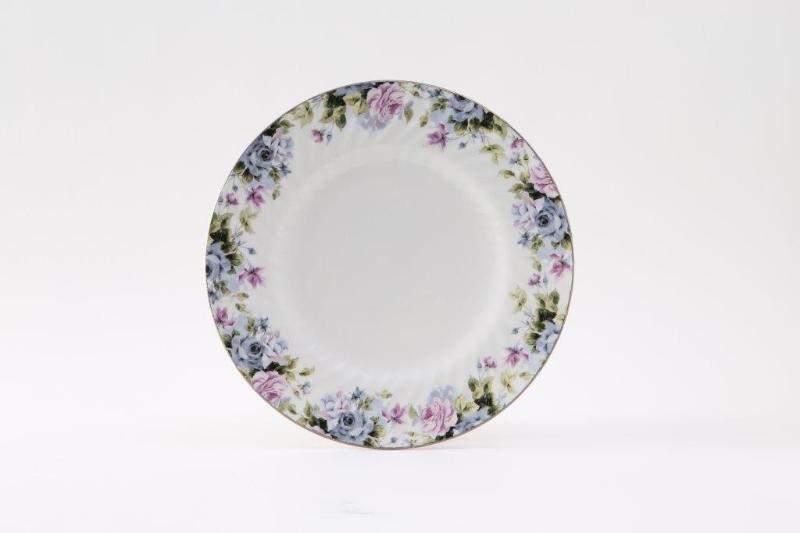 Millicent Porcelain Discount Dessert Plates Set of 6-Roses And Teacups