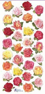 Mini Roses Victorian Floral 2 Sheets of Stickers
