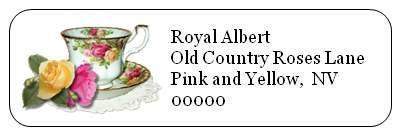 Old Country Roses Return Address Labels-Roses And Teacups