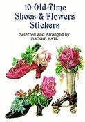 Old Time Shoes and Flowers Victorian Floral Stickers Small Sticker Book