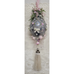 Pink Evergreen Folly with Tassel Hand Decorated Victorian Iridescent Glass Ornament - One of a Kind!