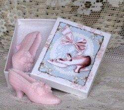 Pink Victorian Shoe Soap Favors-Roses And Teacups