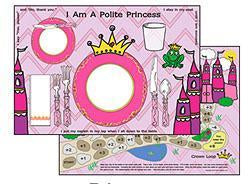 Polite Princess Wipeable Activities Placemats Pack of 2