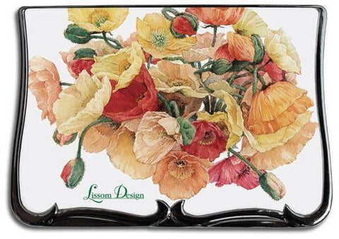 Poppies Compact Mirror-Roses And Teacups