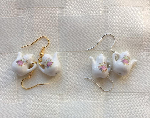 Porcelain Teapot Earrings