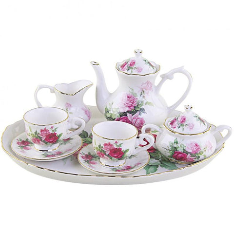 Princess Rose Garden Girls Tea Set Children - FREE Tea Included!-Roses And Teacups
