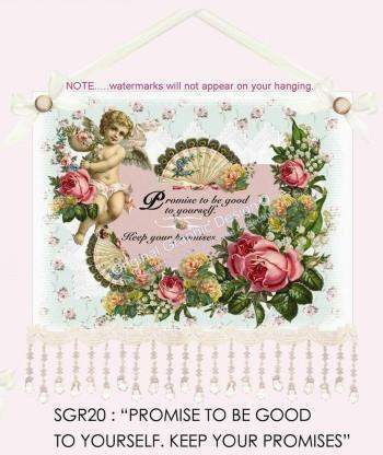 Promise to Be Good to Yourself 11 x 10 Wall Hanging