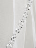 Rhinestone Edge Wedding Veil with Pearls & Beads - 3327V-Roses And Teacups