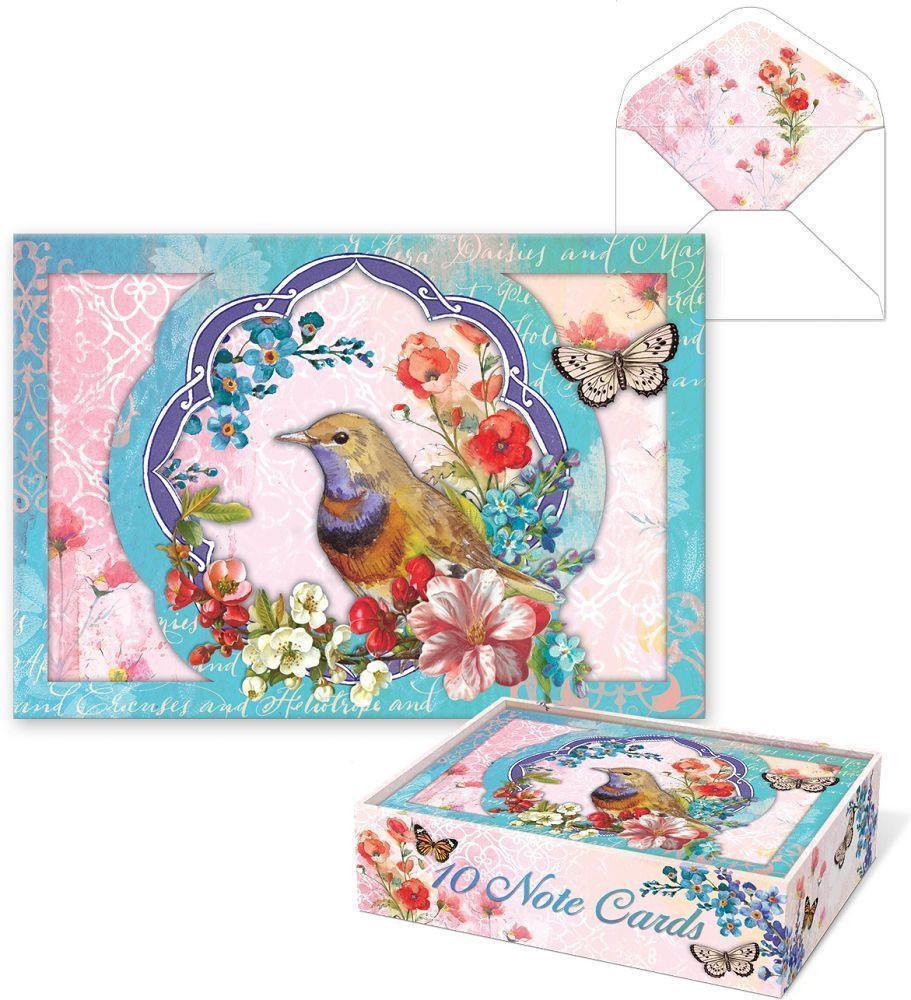 Romantic Die Cut Boxed Cards - Bird - Only 2 Left