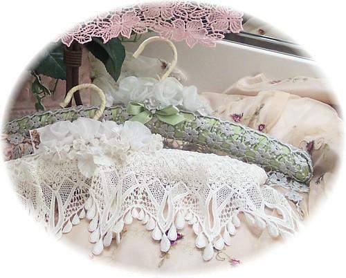 Romantic Lace Hangers-Roses And Teacups
