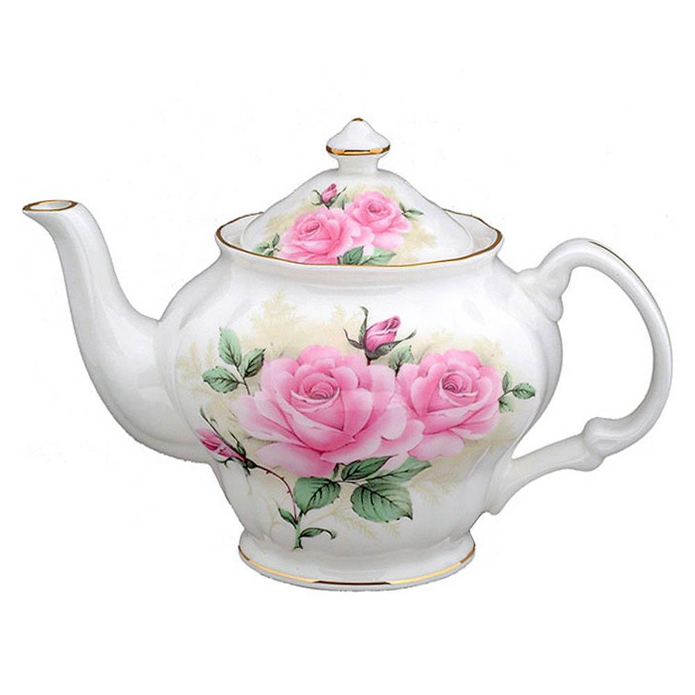 Rose Bouquet Bone China Teapot-Roses And Teacups